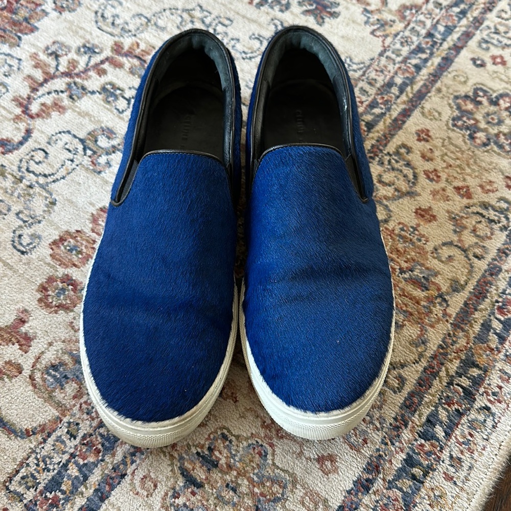 Celine slip on shoes. Excellent used condition. Real fur.